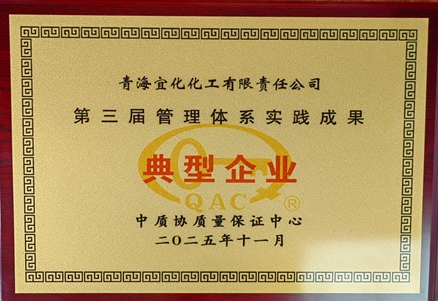 青海宜化获评 “第三届管理体系实践成果典型企业”(图1) 青海宜化获评 “第三届管理体系实践成果典型企业”(图1)